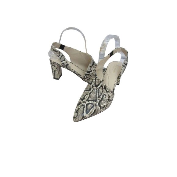 Cole Haan Vania Snake Print Leather Slingback Pumps Size 7.5M - Picture 1 of 6